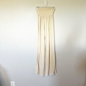 Pitusa‎ cream pull on cover up pants burnout women’s